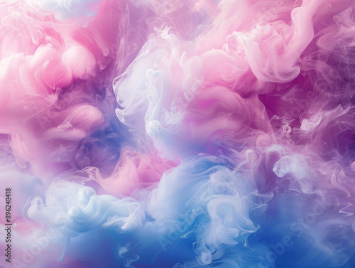 Colorful cotton candy in soft pastel color background