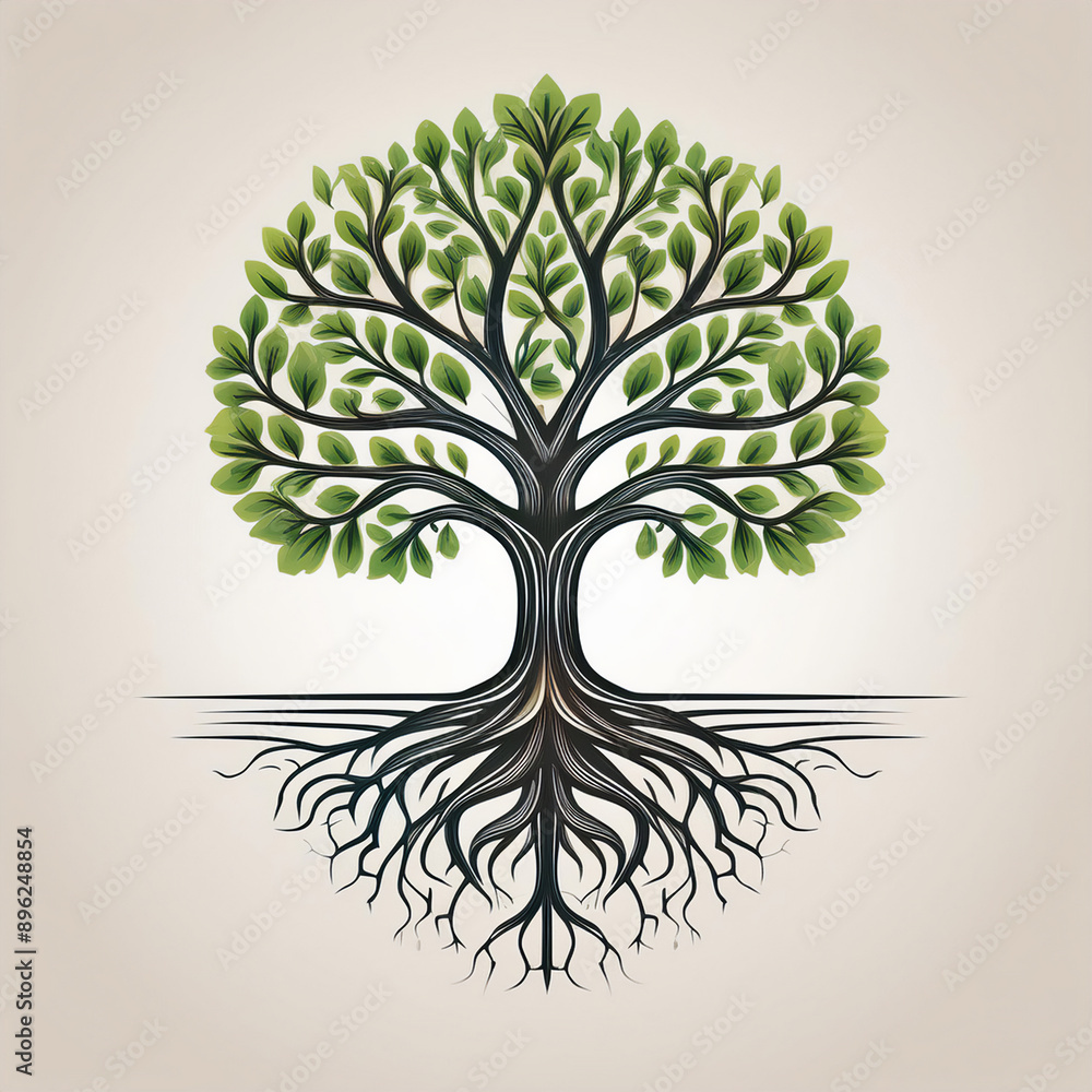 Fototapeta premium Arbor tree of life icon logo