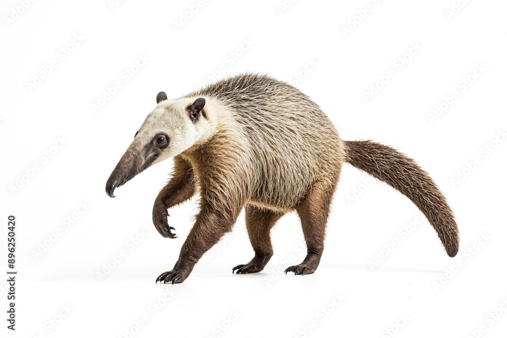 Fototapeta premium Northern tamandua walking in studio