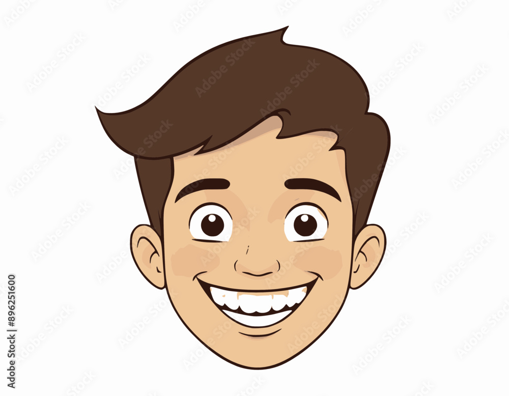 happy and nice head man with hairstyle, vector illustration happy and nice head man with hairstyle, vector illustration