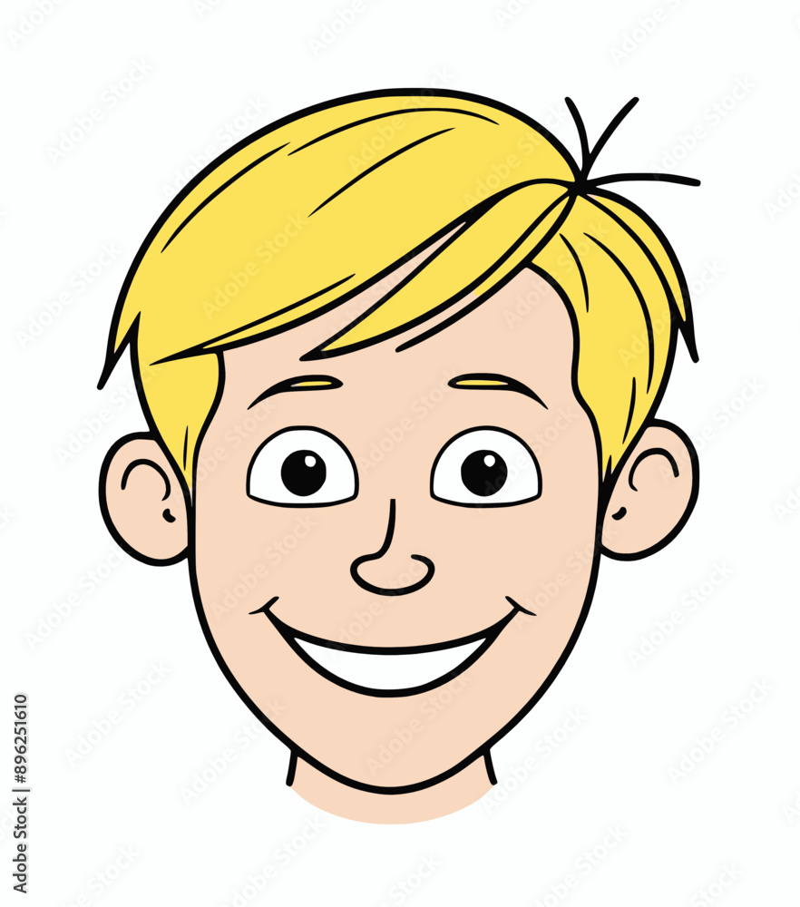happy and nice head man with hairstyle, vector illustration happy and nice head man with hairstyle, vector illustration