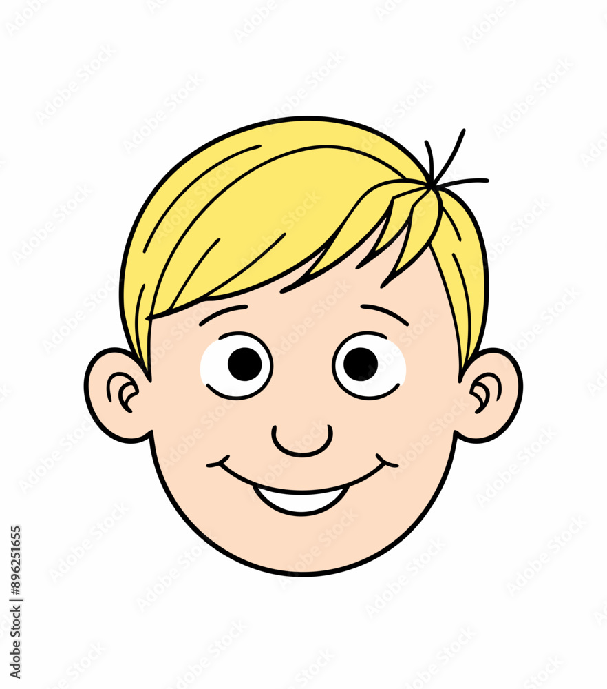 happy and nice head man with hairstyle, vector illustration happy and nice head man with hairstyle, vector illustration