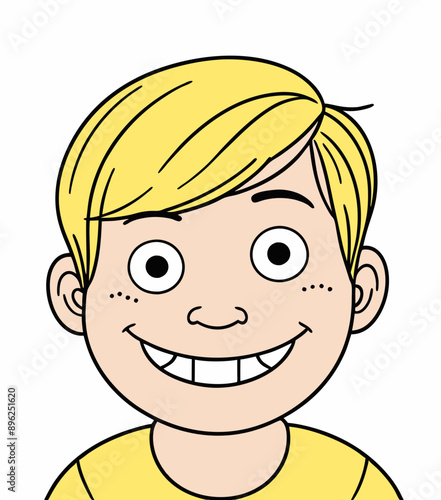 happy and nice head man with hairstyle, vector illustration