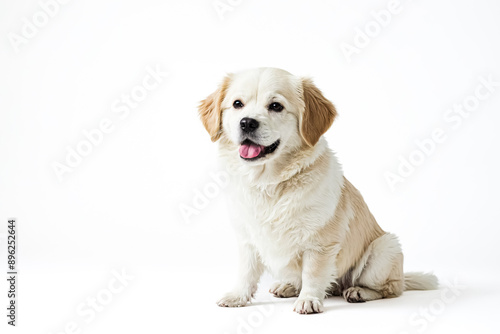 Adorable Dog Sitting and Smiling