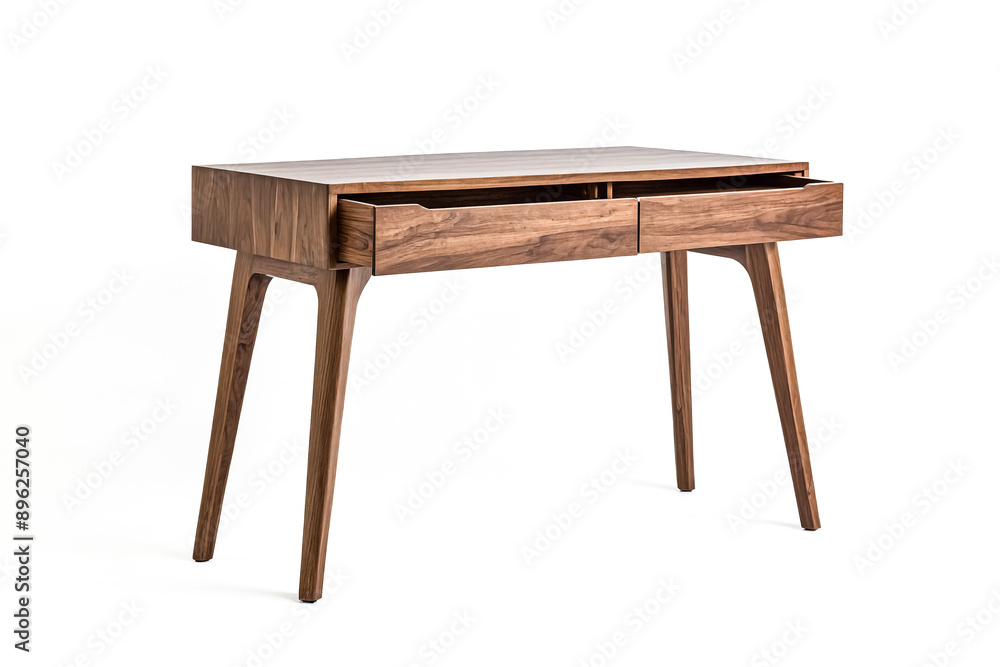 Walnut Console Table with Two Drawers Walnut Console Table with Two Drawers
