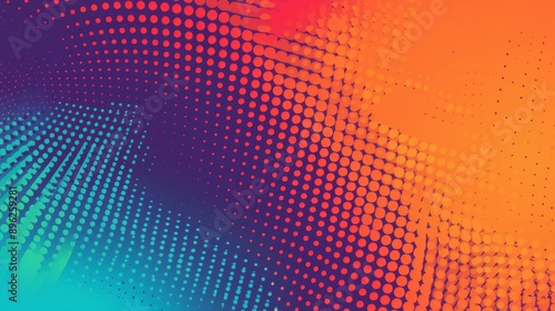 Wallpaper Mural Dynamic background with colorful halftone dots Torontodigital.ca