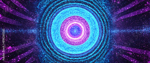 Abstract circle pattern converging in a singularity