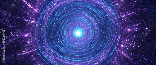 Abstract circle pattern converging in a singularity