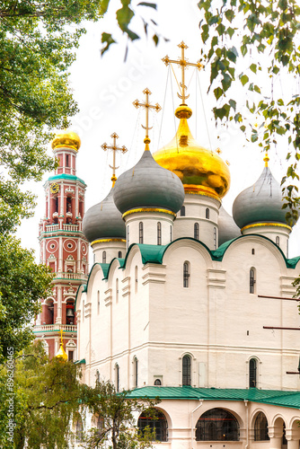 Smolensky cathedral on the territory of the Novodevichy Monastery in the Russian capital Moscow