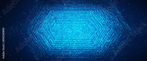 Abstract blue geometric background pattern