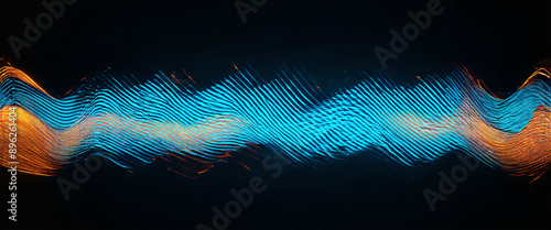 Abstract wavy background with mixing color pallete of blue and orange