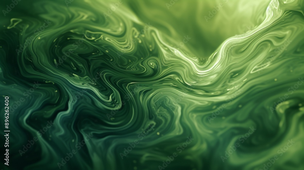Abstract background with swirling patterns in varying shades of green Abstract background with swirling patterns in varying shades of green