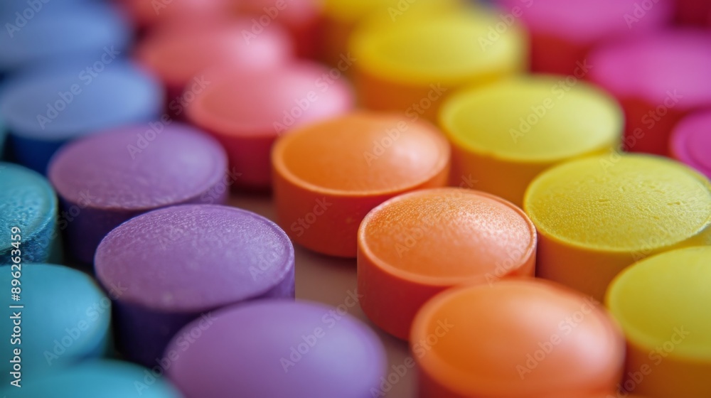 Colorful gradient of medicine tablets background Colorful gradient of medicine tablets background