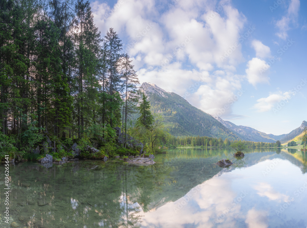 View of Hintersee lake in Berchtesgaden National Park Bavarian Alps, Germany View of Hintersee lake in Berchtesgaden National Park Bavarian Alps, Germany
