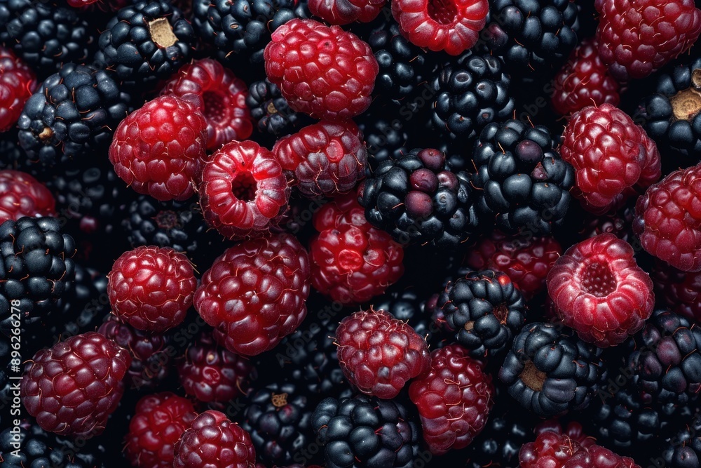 closeup of blackberries red and black closeup of blackberries red and black
