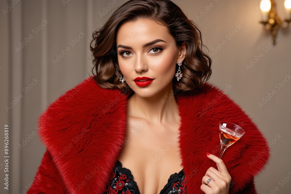 A dazzling evening in red with a touch of glamour A dazzling evening in red with a touch of glamour