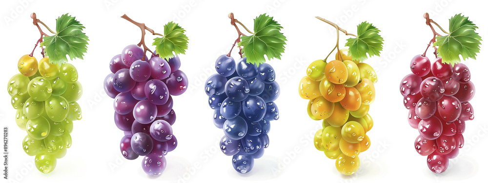 A variety of grapes. A variety of grapes.