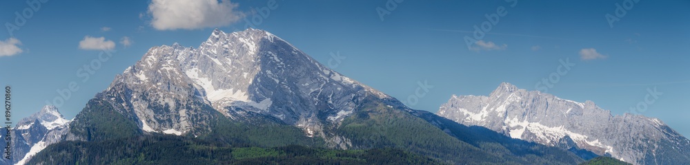 Fototapeta premium Watzmann mountain near Konigssee lake in Berchtesgaden National Park, Germany