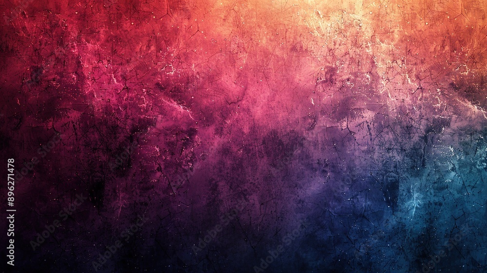 A grungy wall painted with vibrant shades of red, yellow, and blue A grungy wall painted with vibrant shades of red, yellow, and blue