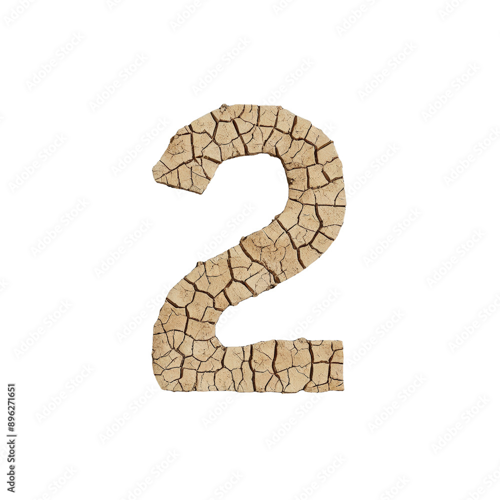 Number 2. Two. Nature Inspired Cracked Earth dried out soil Artstyle. typography font, alphabet abc, isolated on transparent background png. Number 2. Two. Nature Inspired Cracked Earth dried out soil Artstyle. typography font, alphabet abc, isolated on transparent background png.
