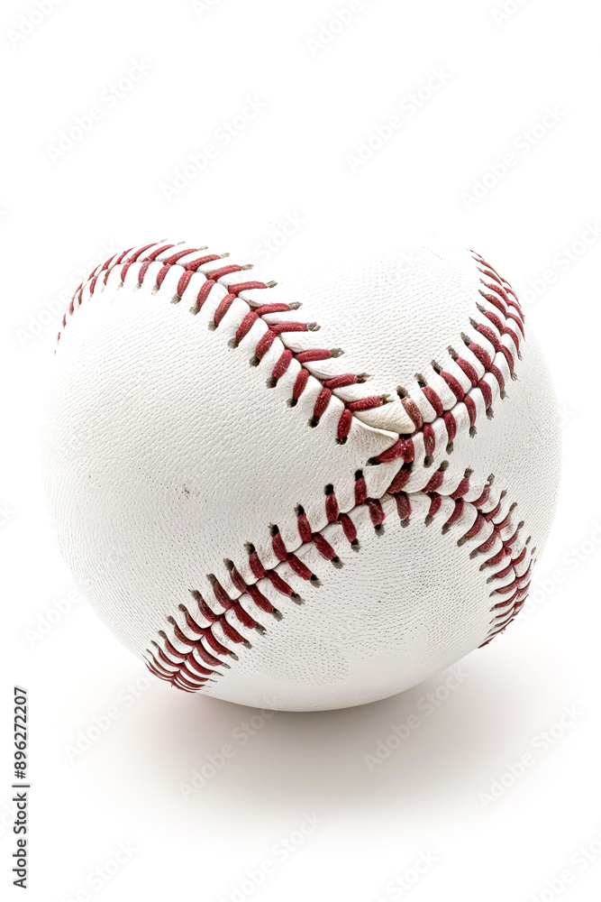Close-up of baseball on white background Close-up of baseball on white background