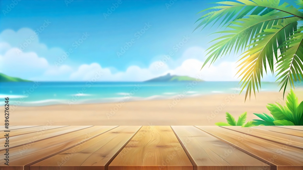 Tropical Beach Serenity Beautiful Nature Ocean View Palm Trees Tropical Beach Serenity Beautiful Nature Ocean View Palm Trees