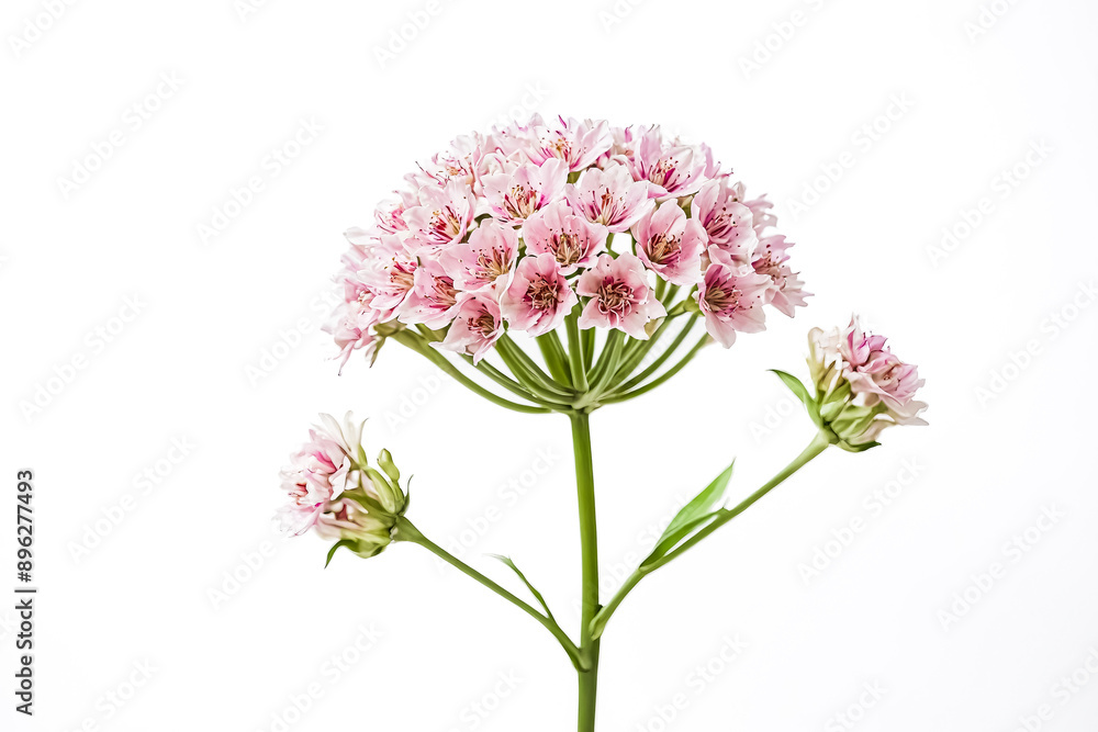 Pink Flowers on a White Background Pink Flowers on a White Background