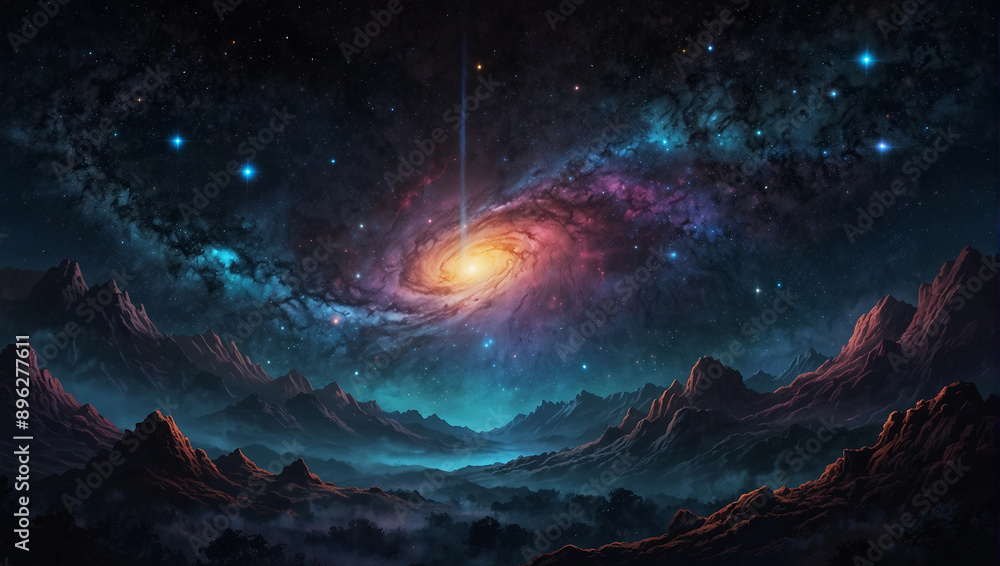 Futuristic cosmic deep space scene beautiful and scary space galaxy planet moon nebula star explosion Futuristic cosmic deep space scene beautiful and scary space galaxy planet moon nebula star explosion