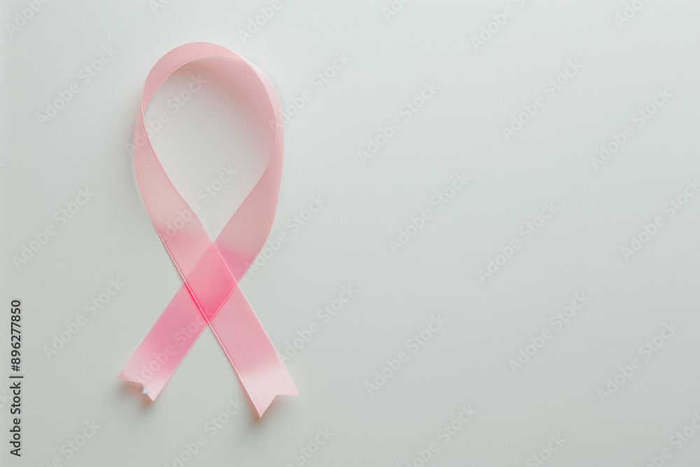 Pink ribbon symbolizing breast cancer awareness. Pink ribbon symbolizing breast cancer awareness.