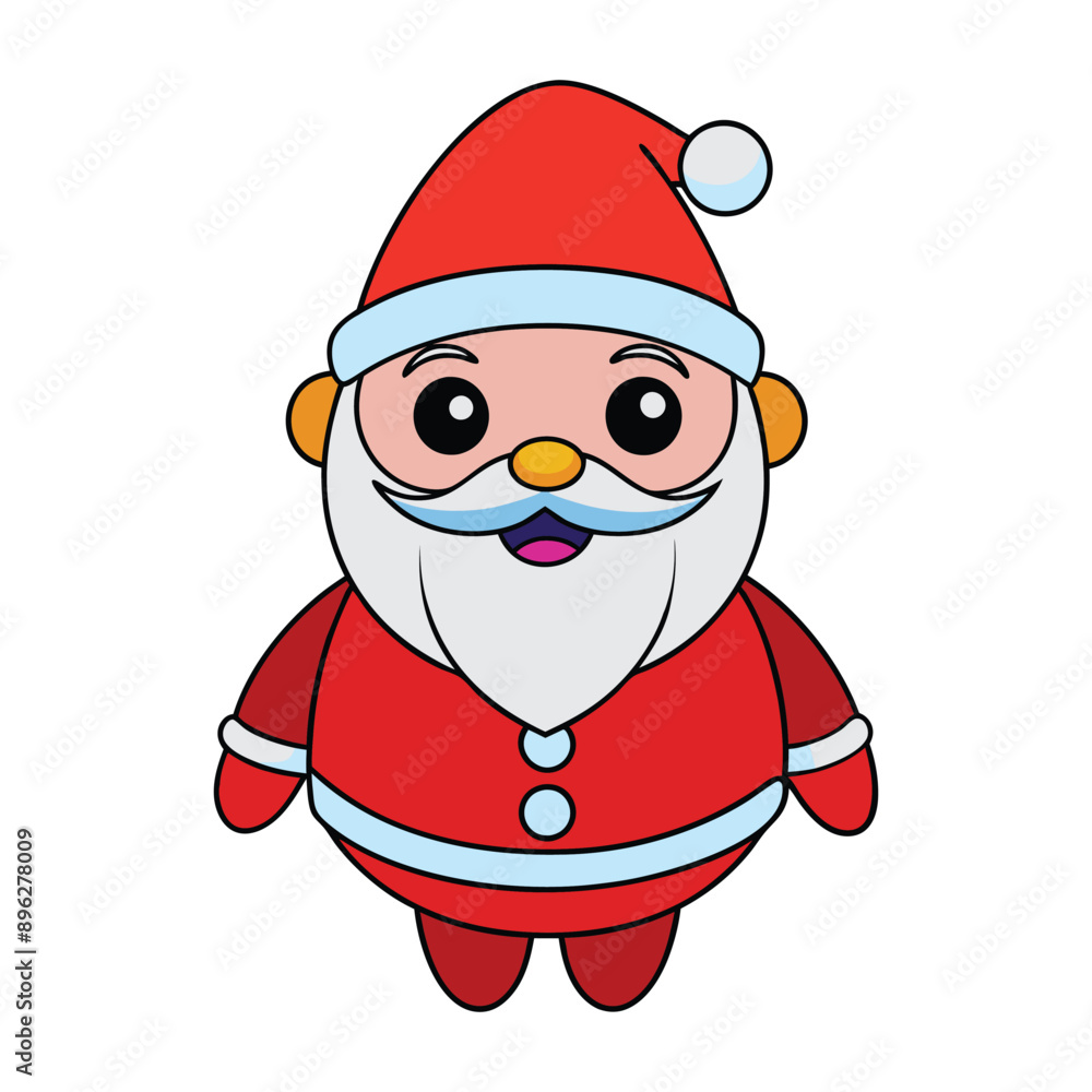 Funny man Christmas Santa Claus vector illustration. Funny man Christmas Santa Claus vector illustration.