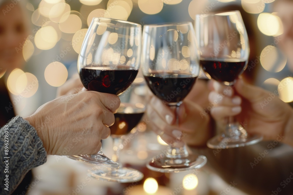 Friends Toasting With Wine Friends Toasting With Wine