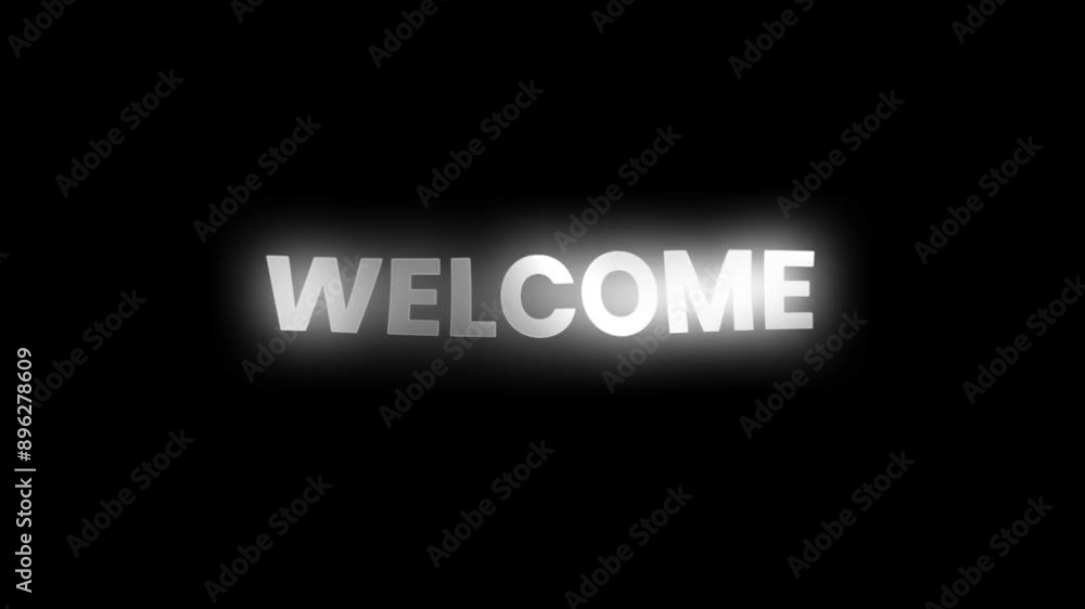 Simple welcome gray smoke Text Animation Video. swing gently animation Simple welcome gray smoke Text Animation Video. swing gently animation