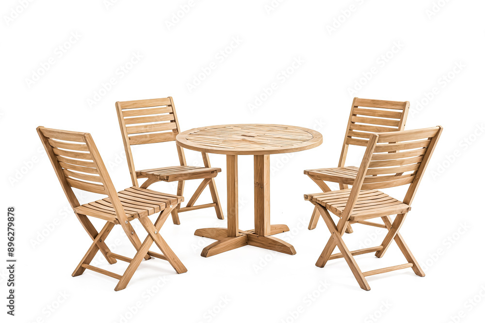 Wooden Table and Chairs Set for Four Wooden Table and Chairs Set for Four
