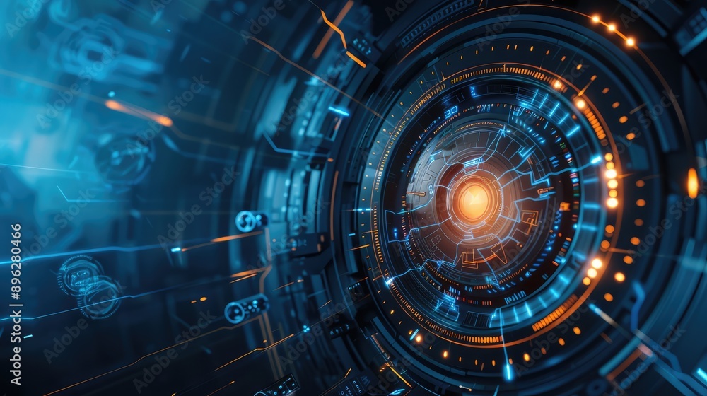 Futuristic technology background. Ai generation. Futuristic technology background. Ai generation.