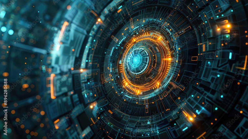 Futuristic technology background. Ai generation. Futuristic technology background. Ai generation.