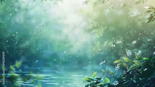 Beautiful elegant nature background. Ai generation