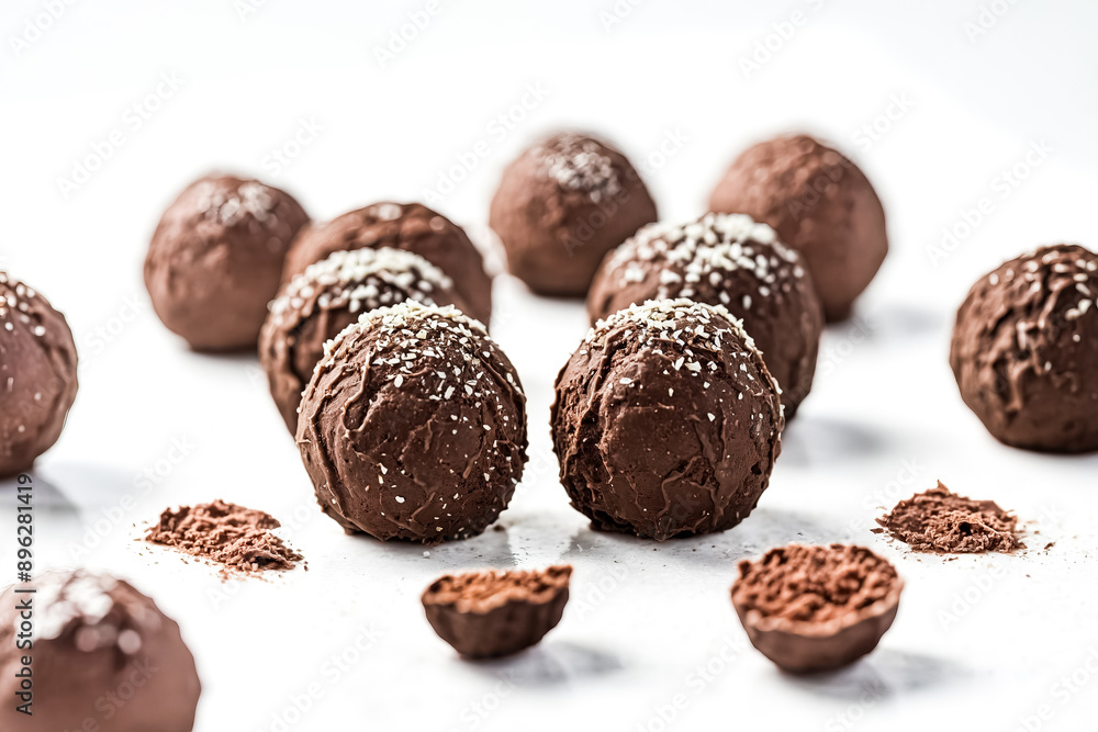 Chocolate Truffles with Coconut Flakes Chocolate Truffles with Coconut Flakes