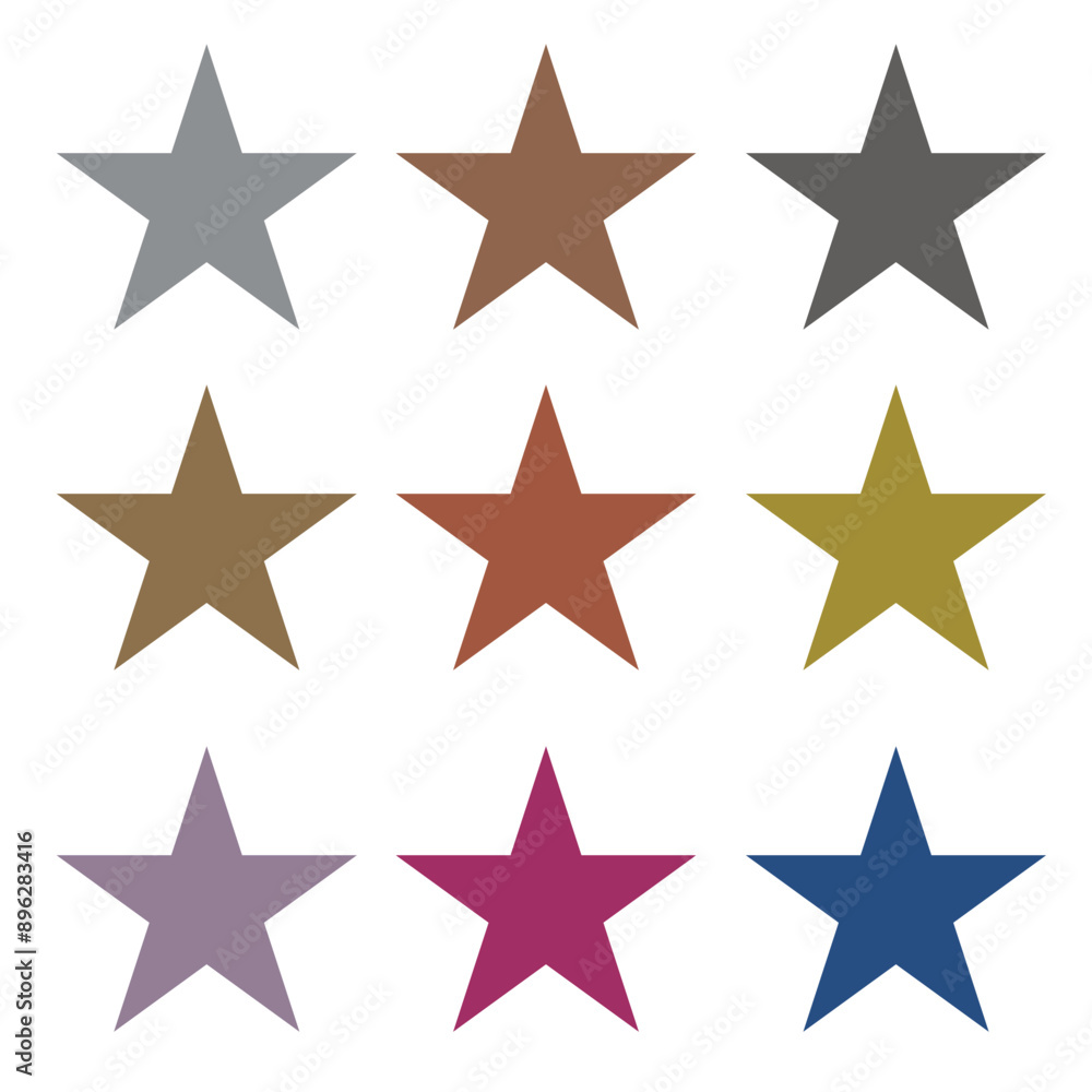 metallic stars - 3d hand drawn vector grafic metallic stars - 3d hand drawn vector grafic