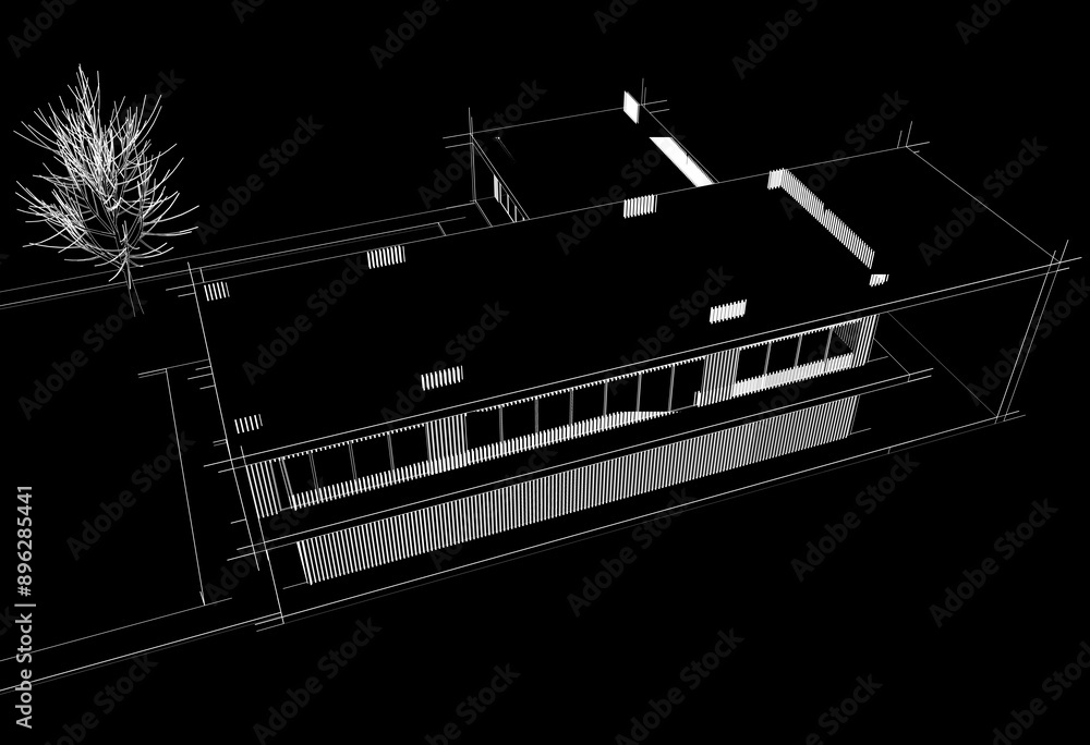 3d rendering of a modern building 3d rendering of a modern building