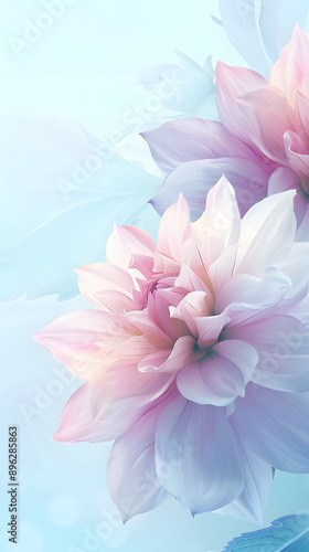 Blank paper with background illustration