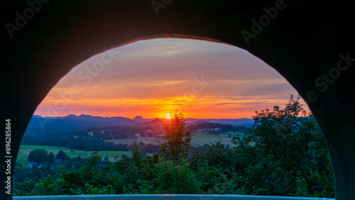 Sunset View Framed by an Arch at Ruzenka Lookout photo