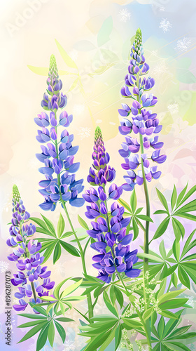 Blank paper with background illustration