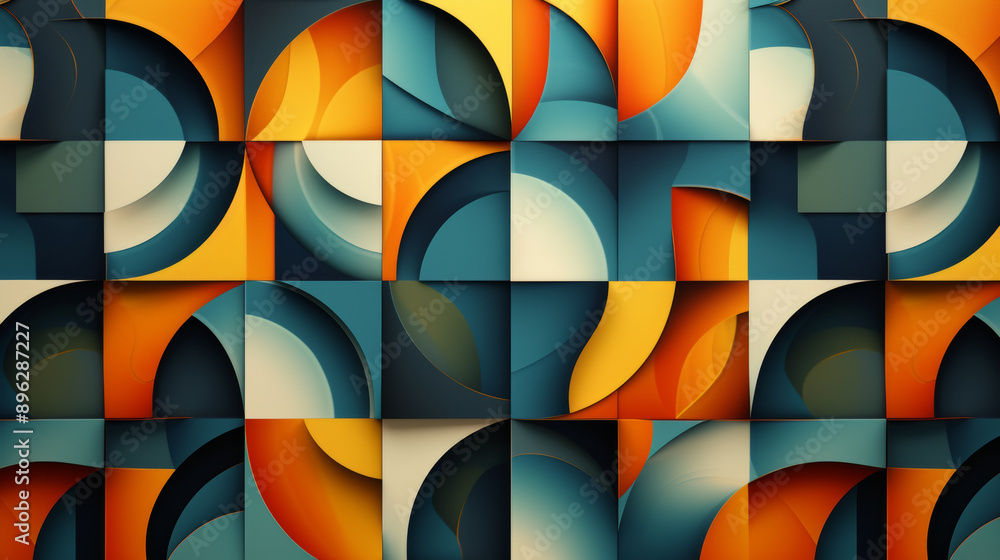 Obraz premium Abstract geometric pattern with vibrant colors
