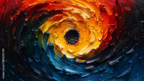 abstract oil painting texture, swirl vortex spiral pattern. Design for Wall Art, Poster Print, Wallpaper & Background