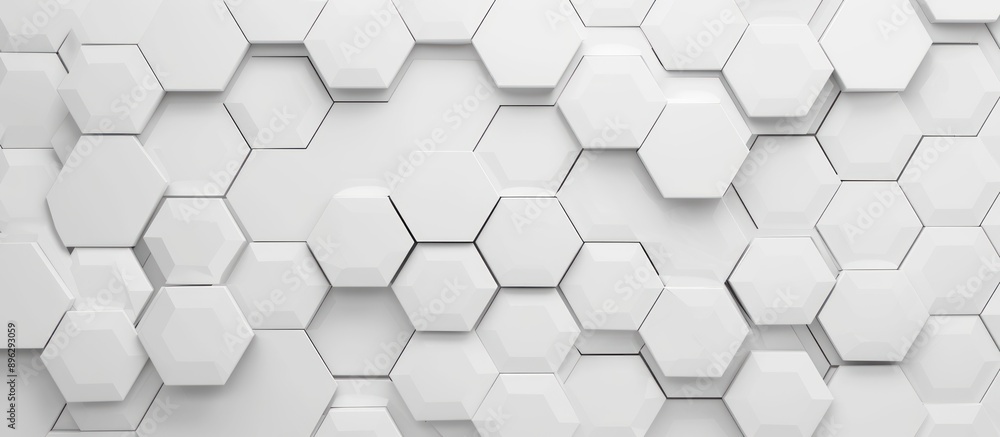 Abstract White Hexagon Pattern Background Abstract White Hexagon Pattern Background