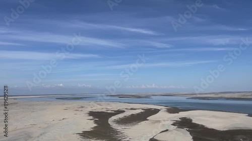 Brahmaputra River | Rivers of Northeast India | Brahmaputra river water | Brahmaputra River Basin | river bed | river bank | River sand and blue water photo