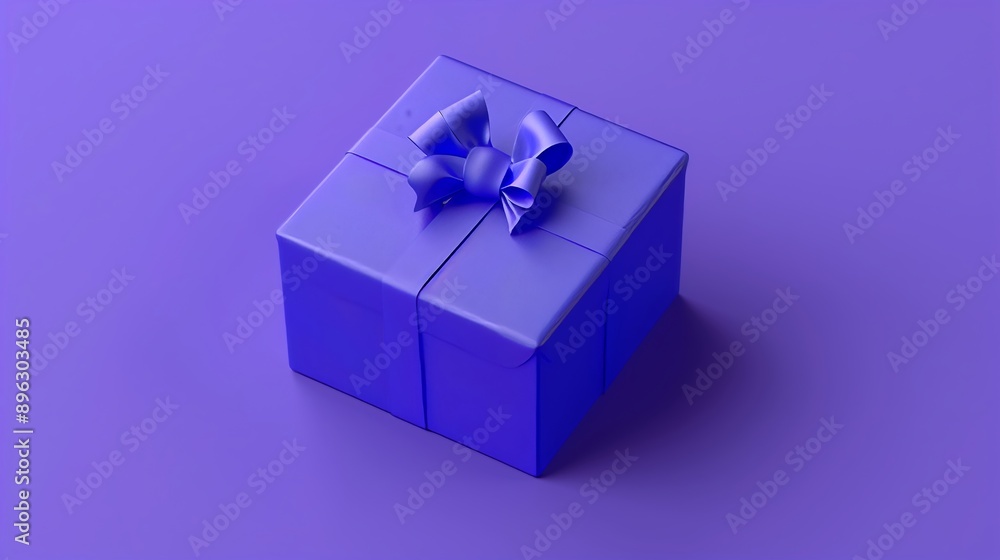 Obraz premium A beautifully wrapped gift box with a bow, displaying festive and colorful presentation.