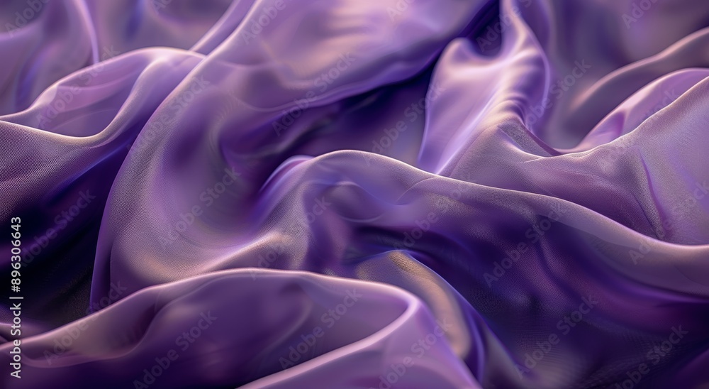 Fototapeta premium Purple Silk Fabric Close-Up