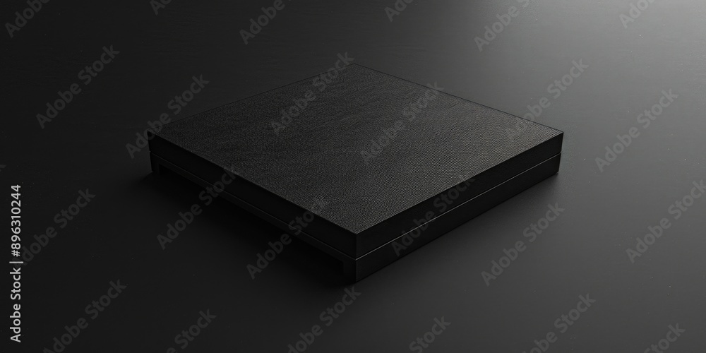 A digitally created black and white 3D rendering of a square with intricate surface pattern, showcasing modern design elements. A digitally created black and white 3D rendering of a square with intricate surface pattern, showcasing modern design elements.
