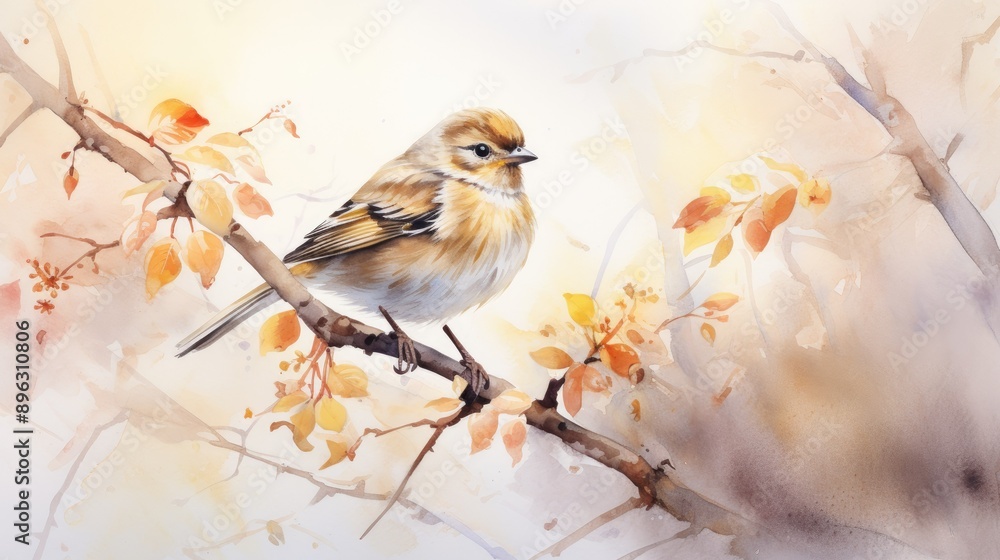 A beautiful painting of an elegant sparrow A beautiful painting of an elegant sparrow